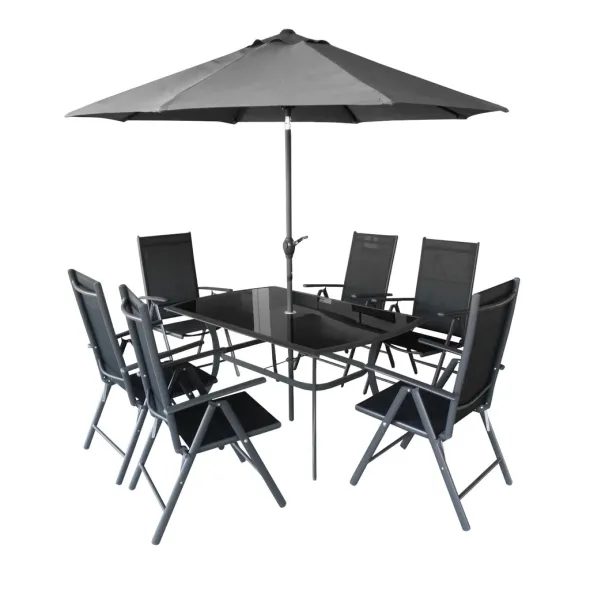 SHADOWSET - SET MOBILIER DE GRADINA (1+6) SI UMBRELA