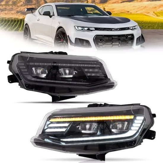 Přední led světla pro Chevrolet Camaro (2014 - 2015) - se sekvenčními ukazateli směru