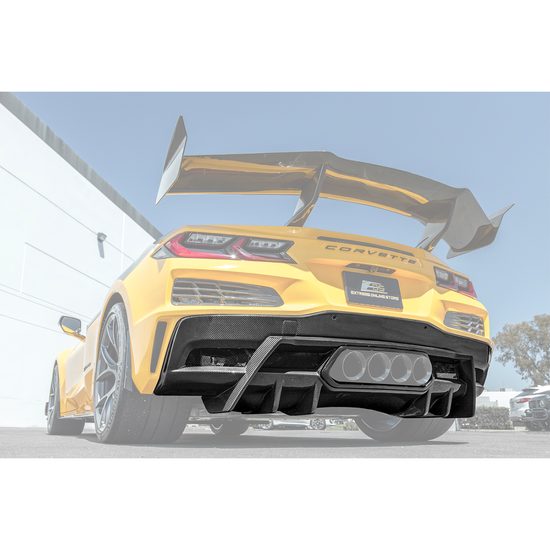 Zadní difuzor Chevrolet Corvette C8 Z06 s černými koncovky (2020+ )