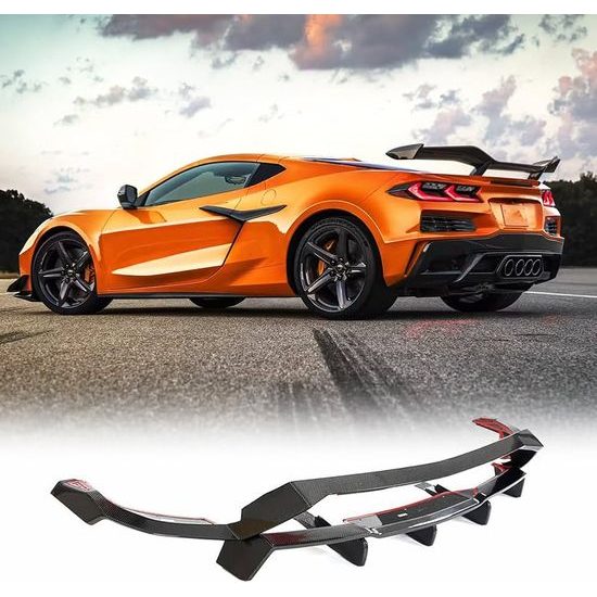 Zadní difuzor Chevrolet Corvette C8 Z06 s černými koncovky (2020+ )