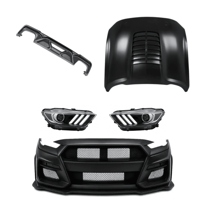 Ford Mustang kapoty nárazníky světla difuzory