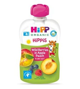 HiPP BIO 100% ovoce Jablko-Broskev-Lesní ovoce