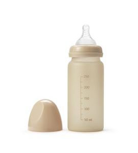 Elodie Details Skleněná kojenecká láhev Pure Khaki