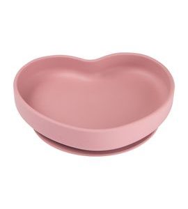 Canpol babies Silikonový talíř s přísavkou SRDCE růžový