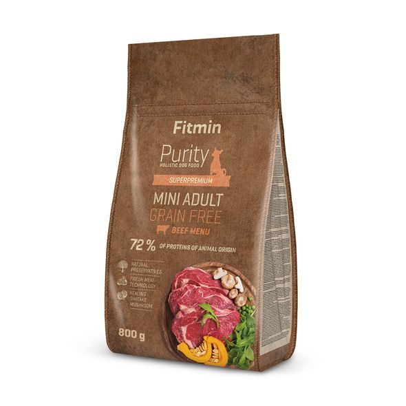 Fitmin Purity GF Adult Mini Beef krmivo pro psy Hmotnost: 0.8 kg