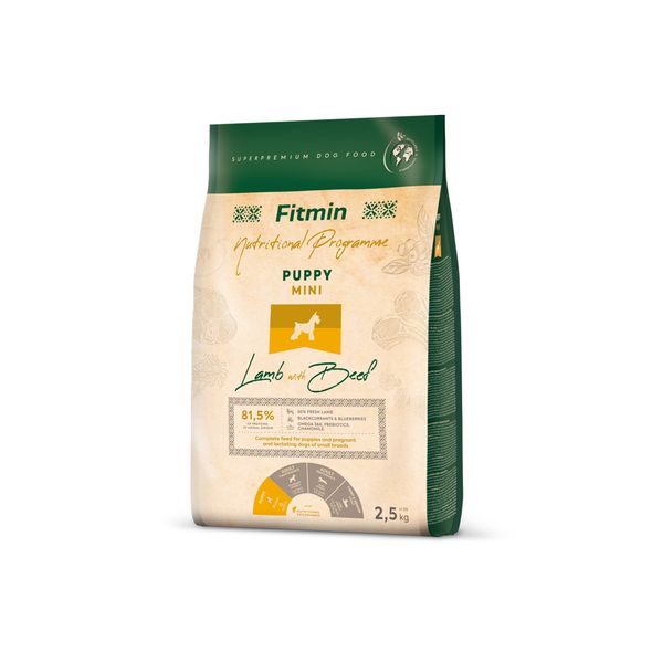 Fitmin Mini Puppy Lamb Beef krmivo pro štěňata Hmotnost: 2.5 kg