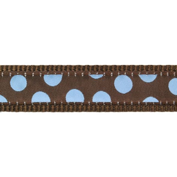 Red Dingo Vodítko RD přep. 25 mm x 2 m - Blue Spots on Brown
