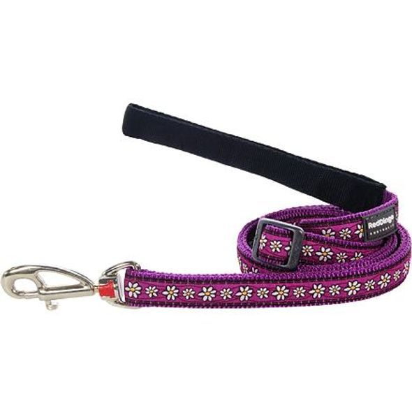 Red Dingo Vodítko RD 12 mm x 1,8 m - Daisy Chain Purple