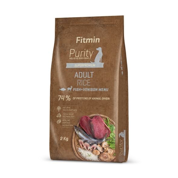 Fitmin Purity Rice Fish&Venison krmivo pro psy Hmotnost: 2 kg