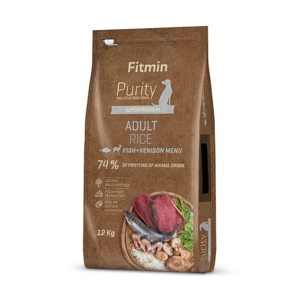 Fitmin Purity Rice Fish&Venison krmivo pro psy Hmotnost: 12 kg