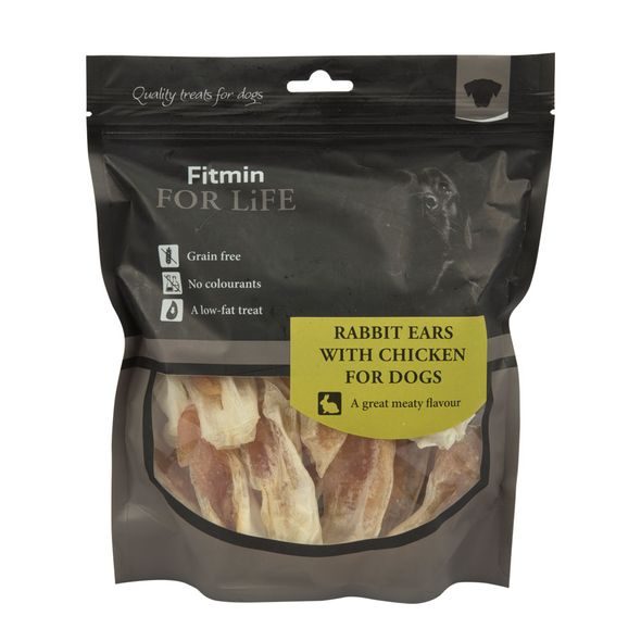Fitmin For Life Králičí uši s kuřetem pamlsek pro psy 400 g