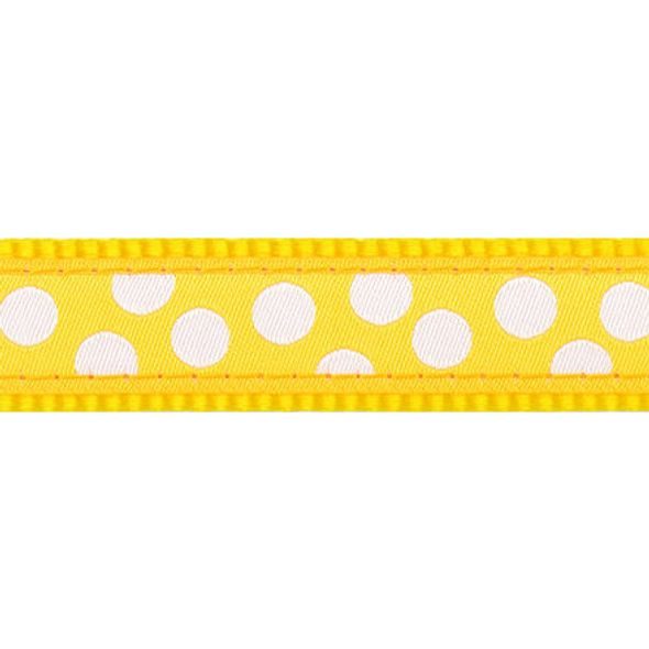 Red Dingo Vodítko RD přep.25 mm x 2 m- White Spots on Yellow