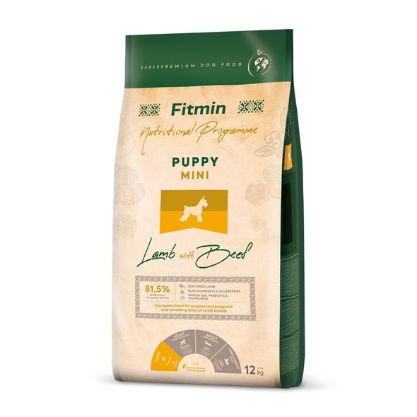 Fitmin Mini Puppy Lamb Beef krmivo pro štěňata Hmotnost: 12 kg