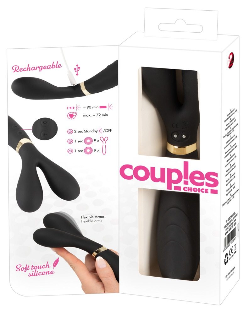 Coup!es Choice 3 Motors Vibrator Black (obrázek 12)