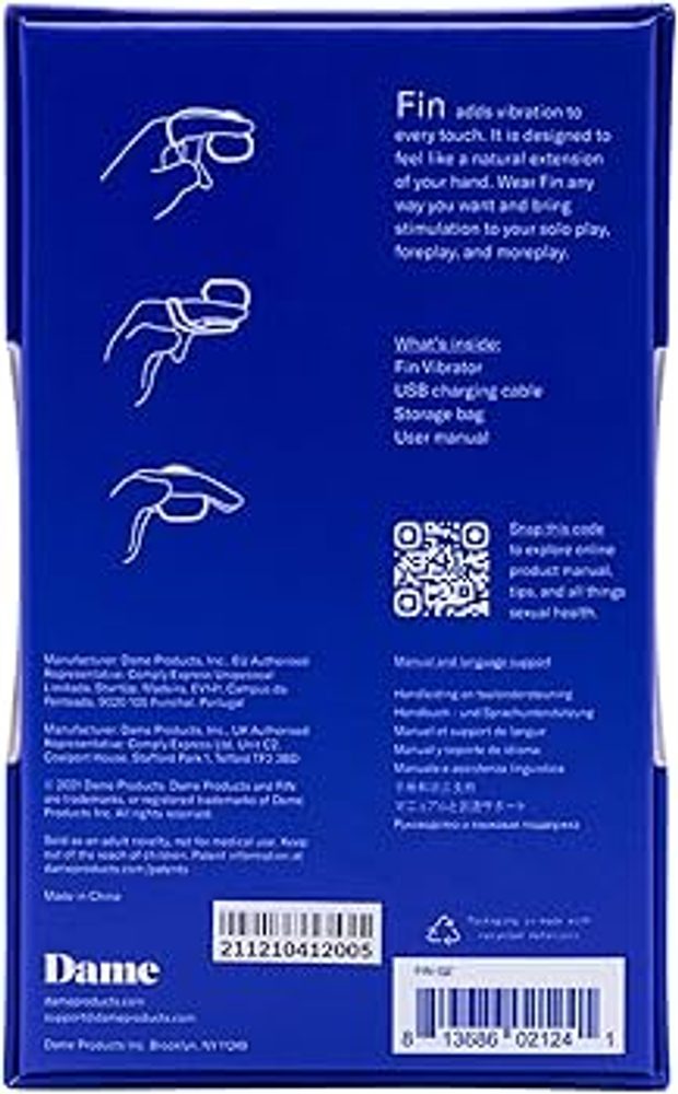 Dame Fin Finger Vibrator Quartz (obrázek 7)