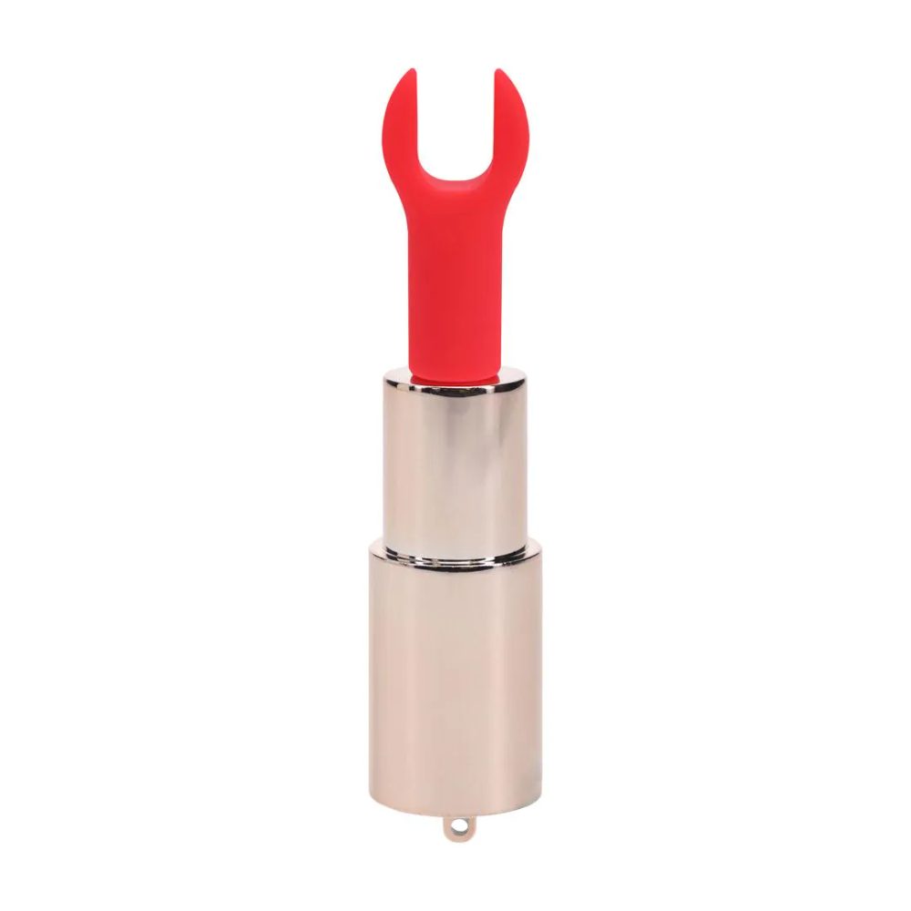 Loveline Angel Lipstick Vibrator with 4 Attachments - Pink (obrázek 4)