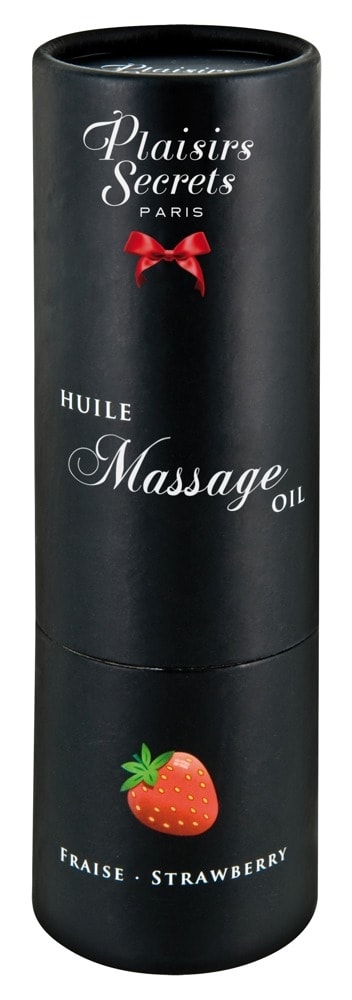 Levně Plaisirs Secrets Huile Massage Oil jahoda 59 ml