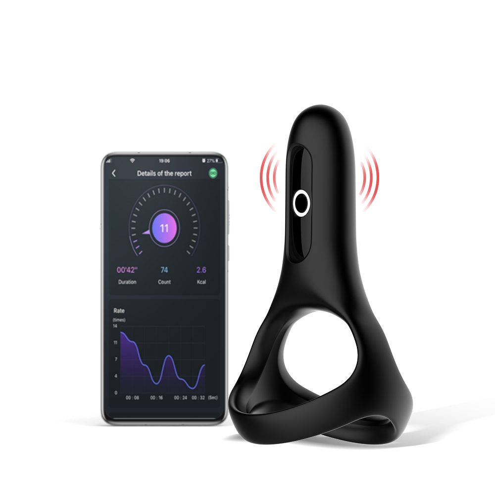 Levně Magic Motion Rise Smart Wearable Cockring Black