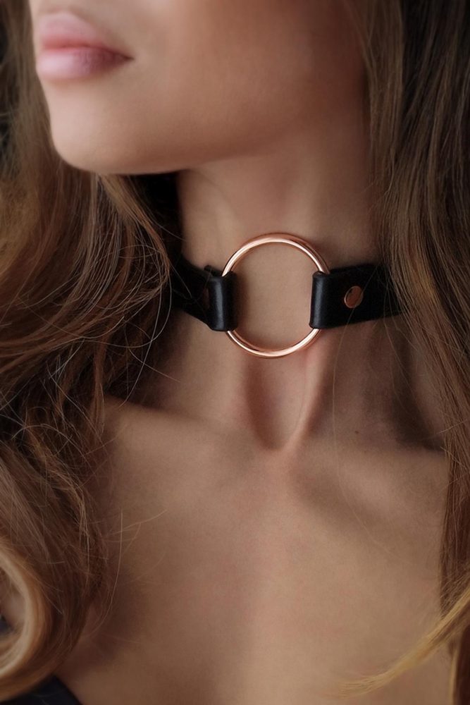 Obojek Rosy Gold Choker černý