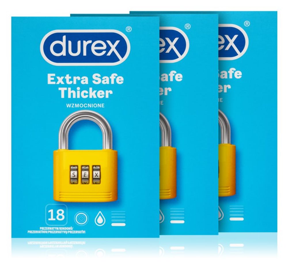 Levně Durex Extra Safe 2+1 54ks