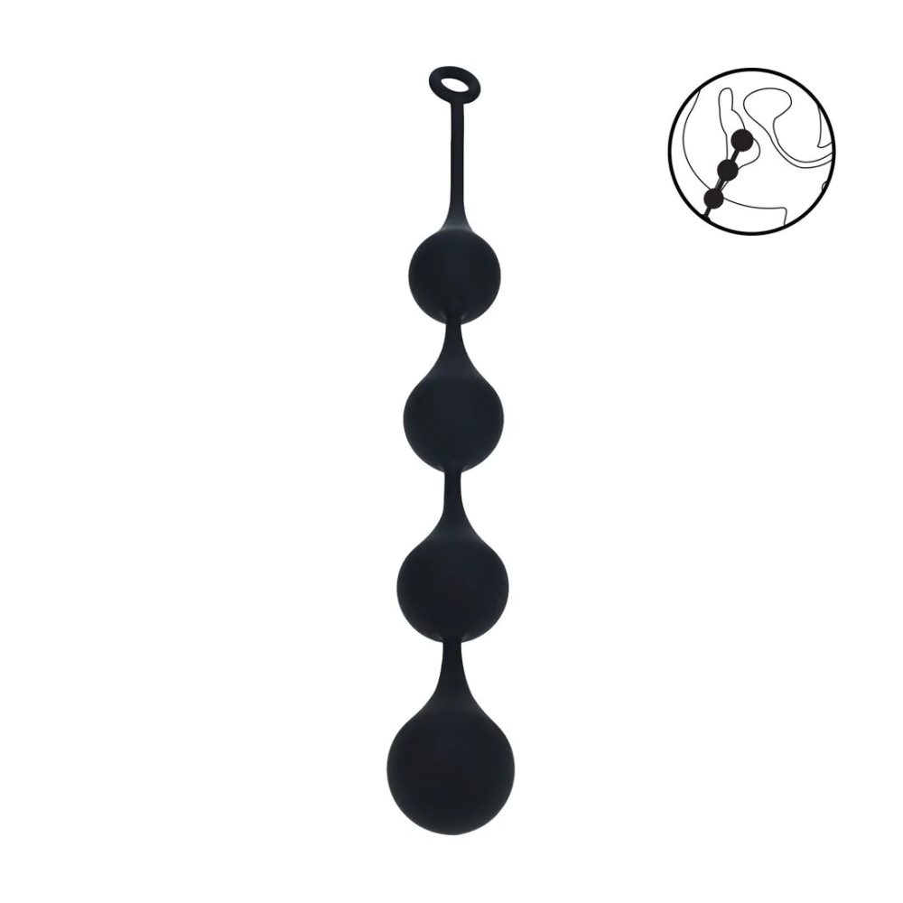 Levelz Silicone Waterdrop Anal Balls XXL 60mm Black