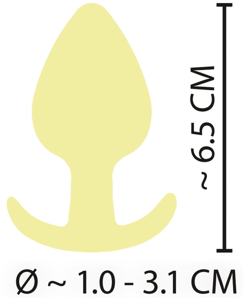 Cuties Mini Butt Plug Yellow (obrázek 6)