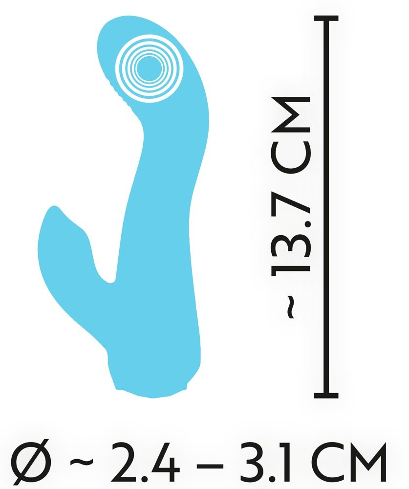 Cuties Mini Vibrator Blue 4.Ge (obrázek 3)