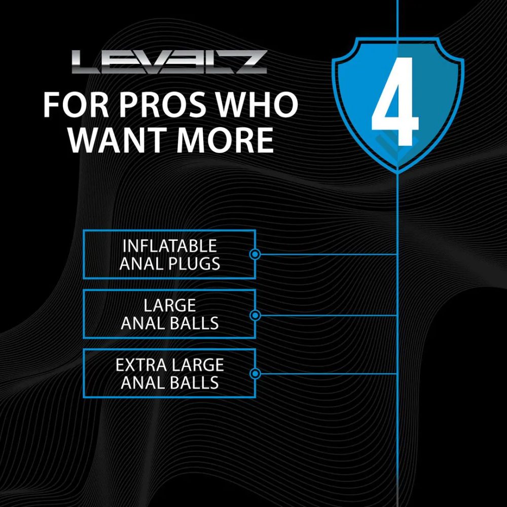 LEVELZ Beaded Inflatable Silicone Anal Plug Black (obrázek 7)