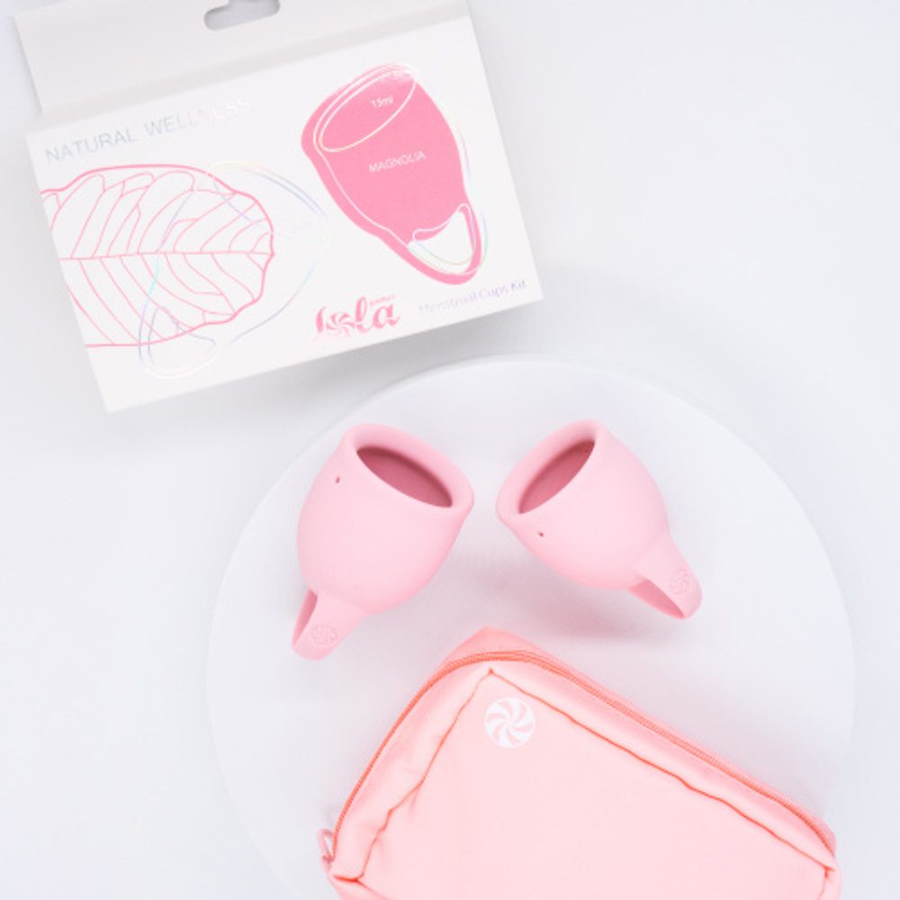 Lola Games Sada menstruačních kalíšků Natural Wellness Růžová Magnólie 2 ks (obrázek 4)