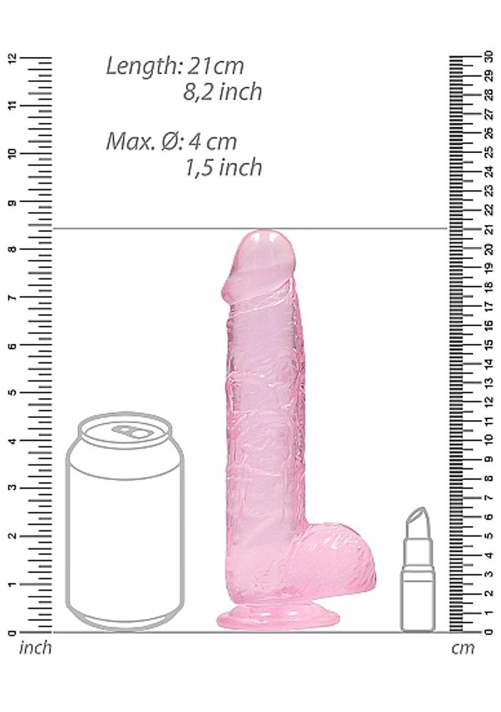 RealRock Crystal Clear 19cm Pink (obrázek 3)