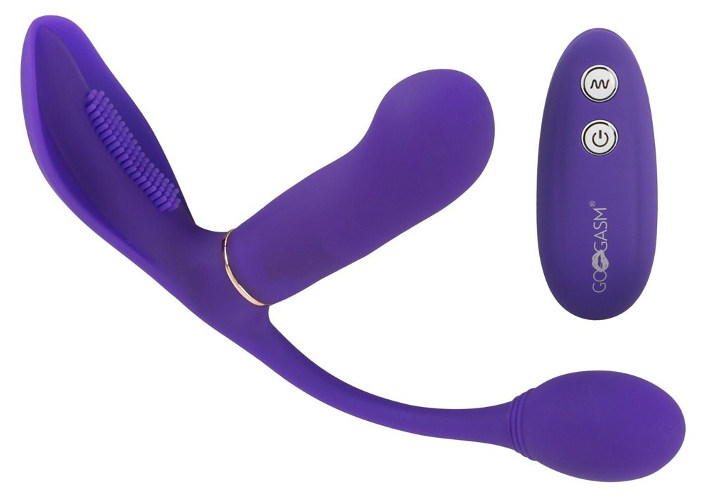 Levně GoGasm Pussy & Ass Vibrator Purple