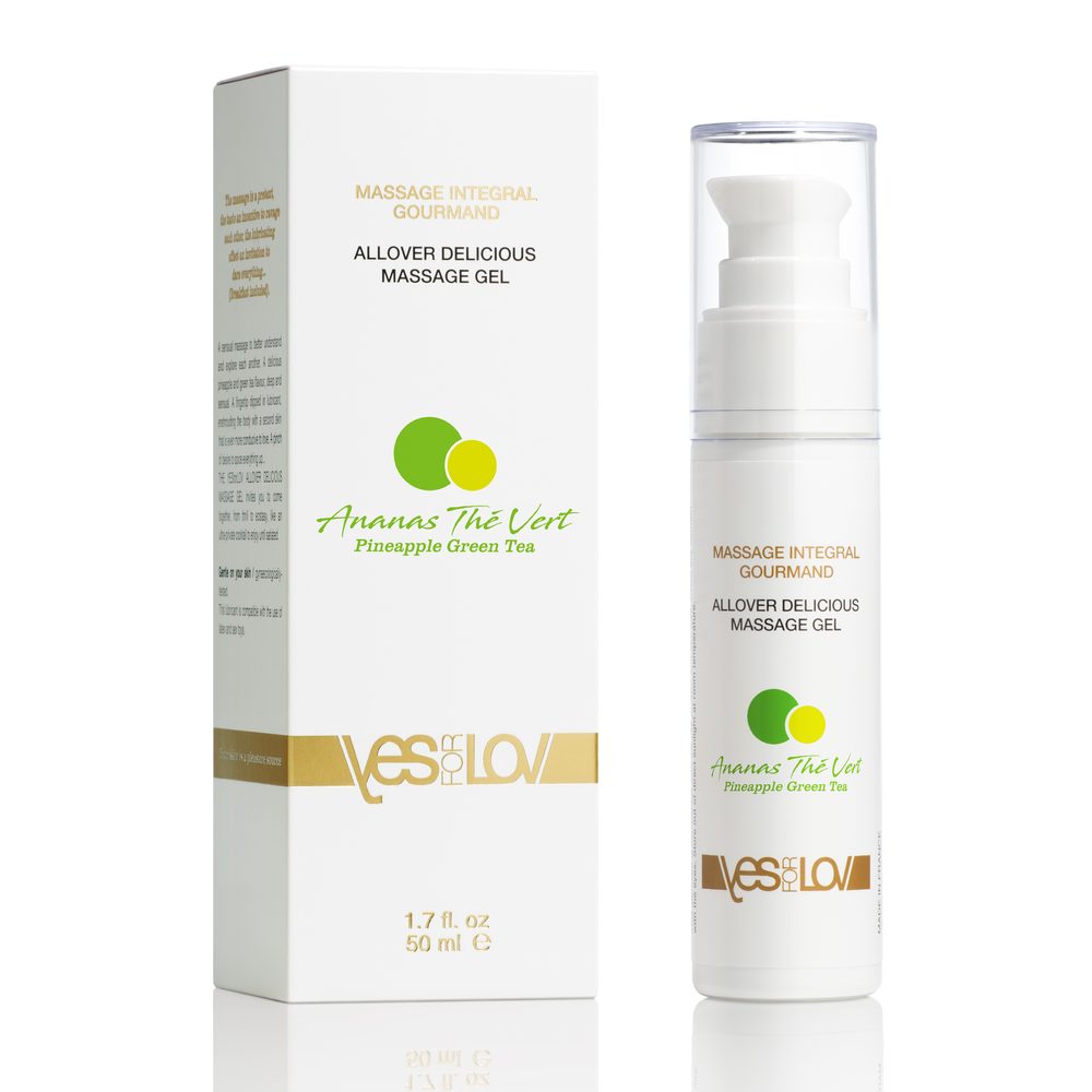 Levně YESforLOV Allover Delicious Massage Gel Pineapple Green Tea 50ml