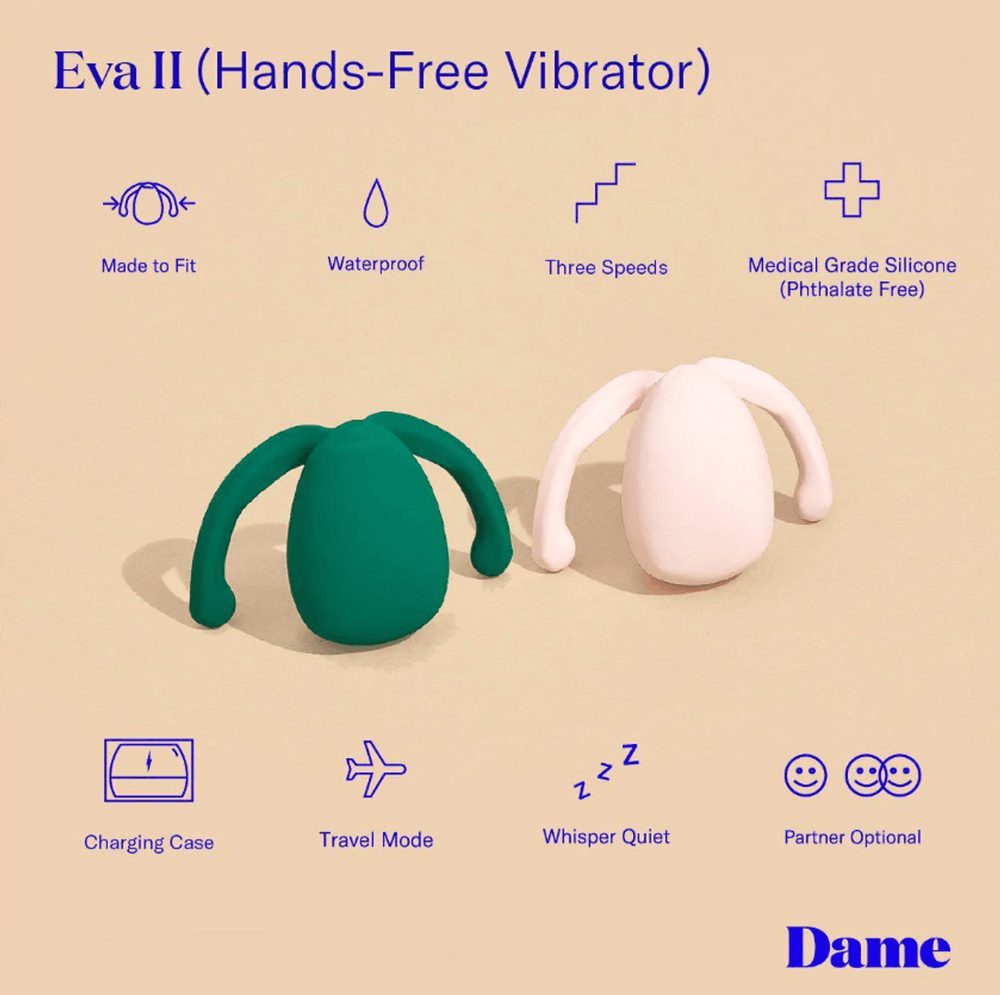 Dame Products EVA II Hands-Free Vibrator Quartz (obrázek 11)