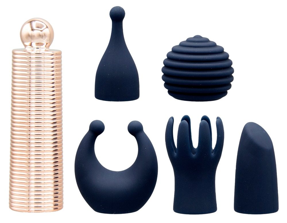 Pillow Talk Secrets Choices 6 Piece Mini Massager Set Navy Blue Rose Gold (obrázek 3)