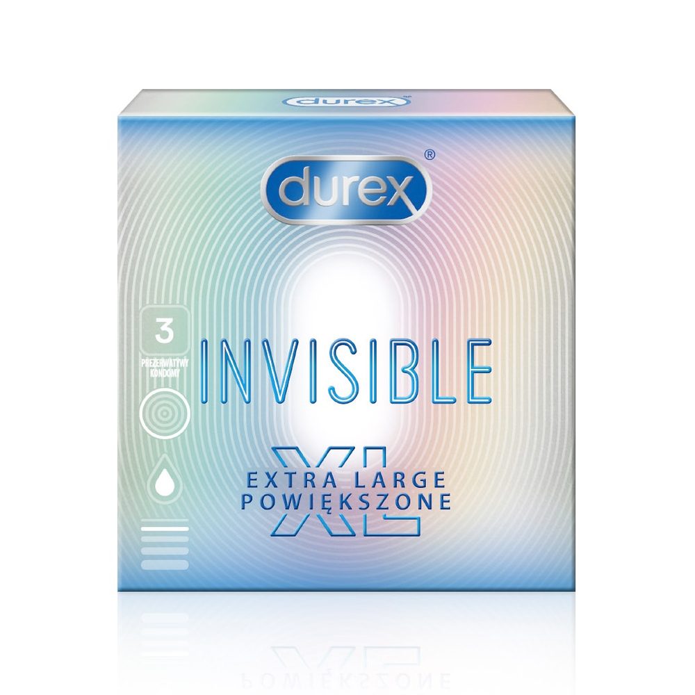 Levně Durex Invisible XL 3 ks