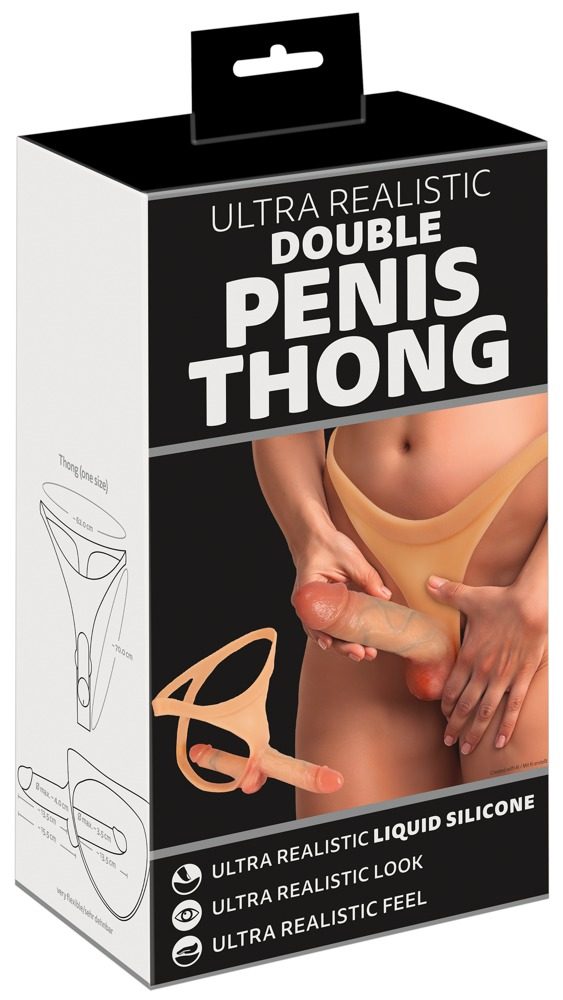 You2Toys Ultra Realistic Double Penis Thong realistický dvojitý strap on (obrázek 7)