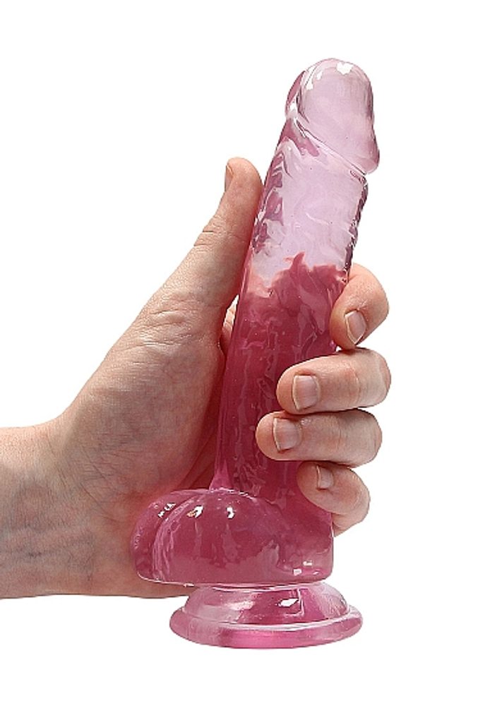 RealRock Realistic Dildo with Balls 17 cm Pink (obrázek 7)