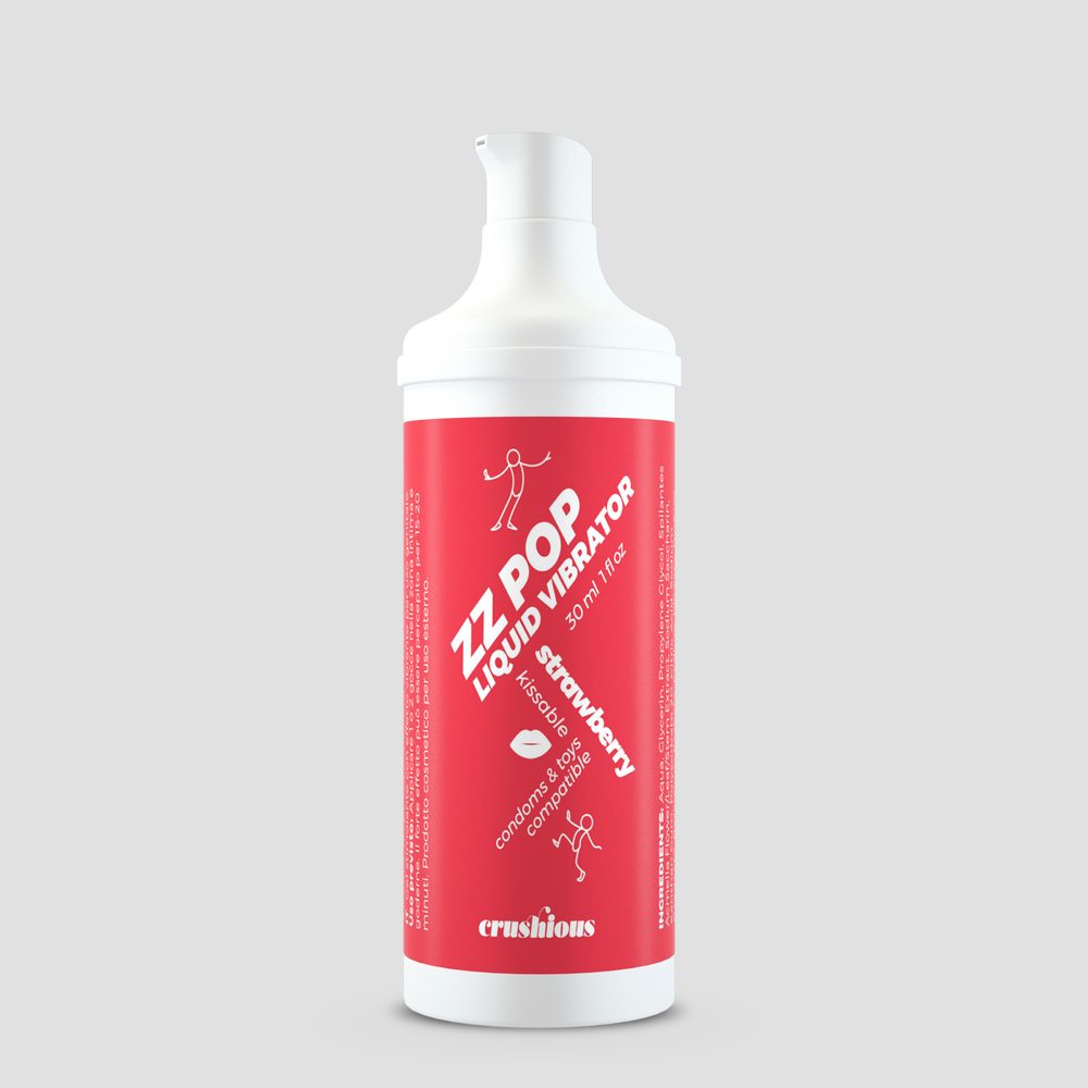 Crushious Zz Pop Liquid Vibrator Strawberry Aroma 30ml (obrázek 4)