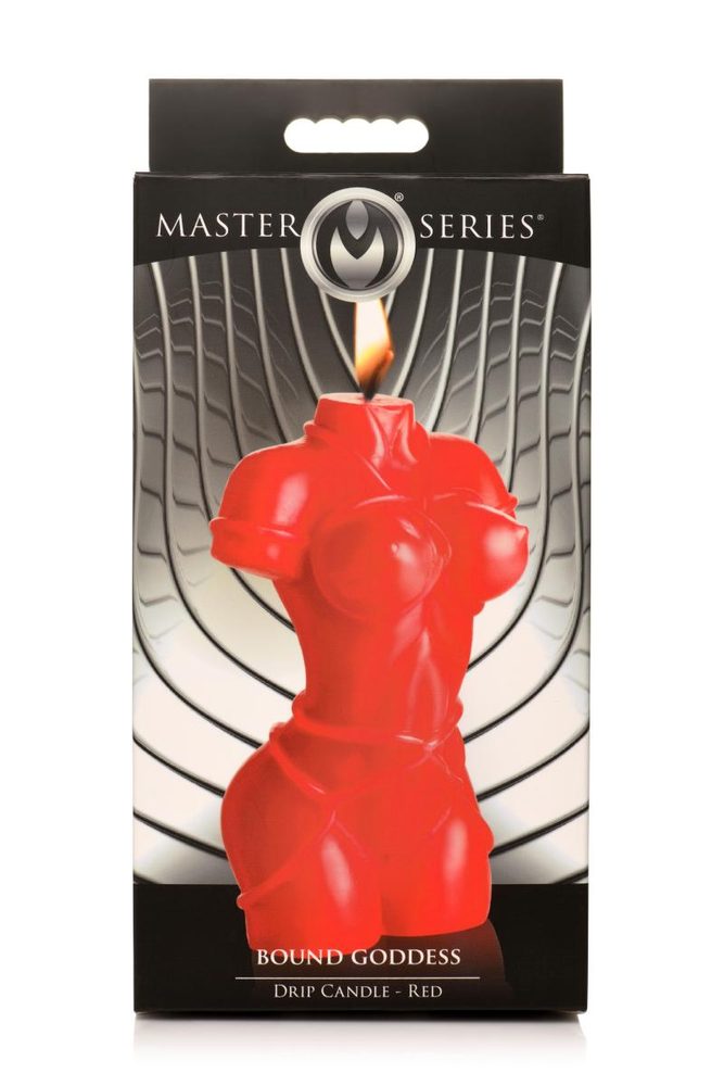 Master Series Bound Goddess Drip Candle Red (obrázek 7)