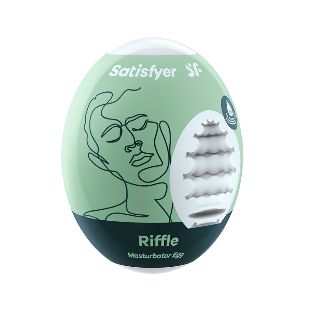 Masturbátor SATISFYER RIFFLE EGG Single bílý