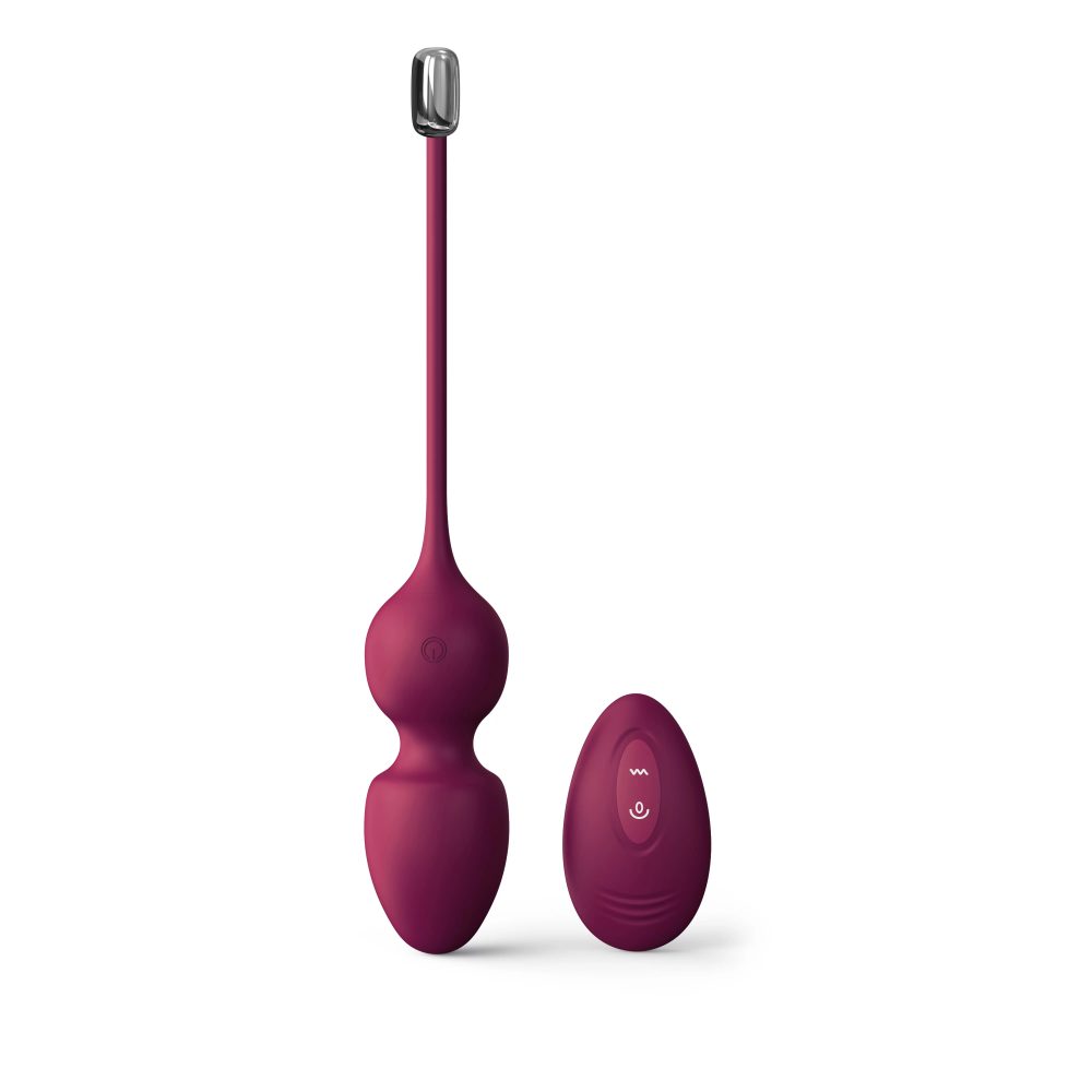 Levně Dorcel Love Balls Vibrating Kegel Balls with Remote Control Plum