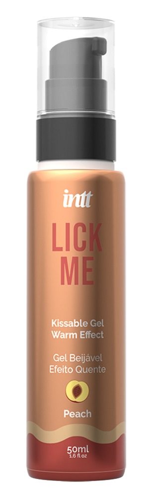 INTT Lick me Slíbatelný gel s hřejivým efektem Peach 50 ml