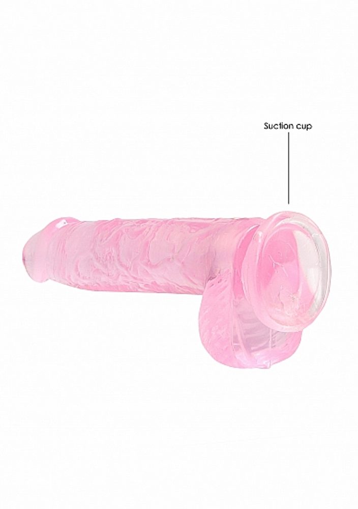 Shots Toys Shots REALROCK Realistic Dildo with Balls Pink 15 cm (obrázek 5)