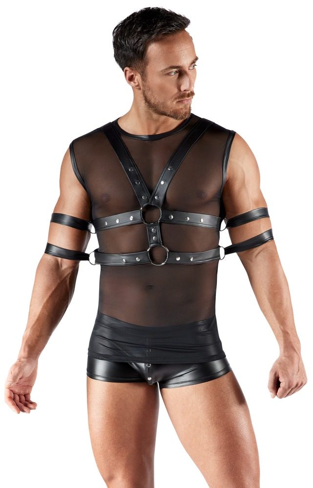 Svenjoyment Sleeveless Shirt & Chest Harness Set 2161885 Black - XL