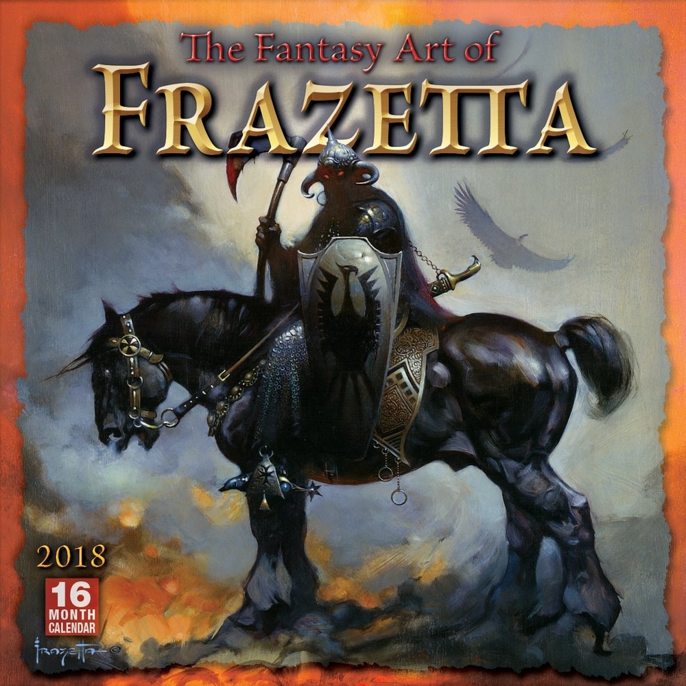 Levně FANTASY ART OF FRANK FRAZETTA - 2018 CALENDAR ***sleva 50%!***