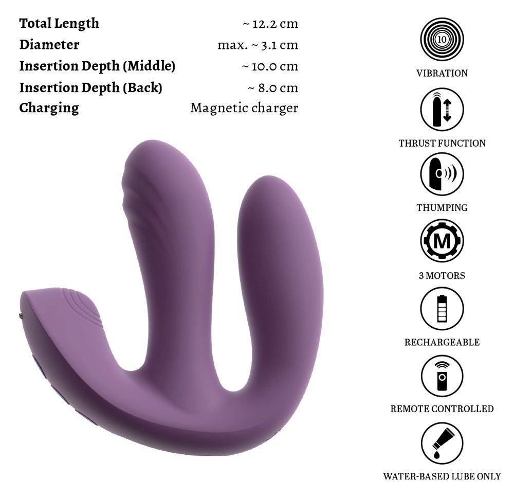 beau coeur Mireva RC Triple Hands-Free Vibrator (obrázek 5)