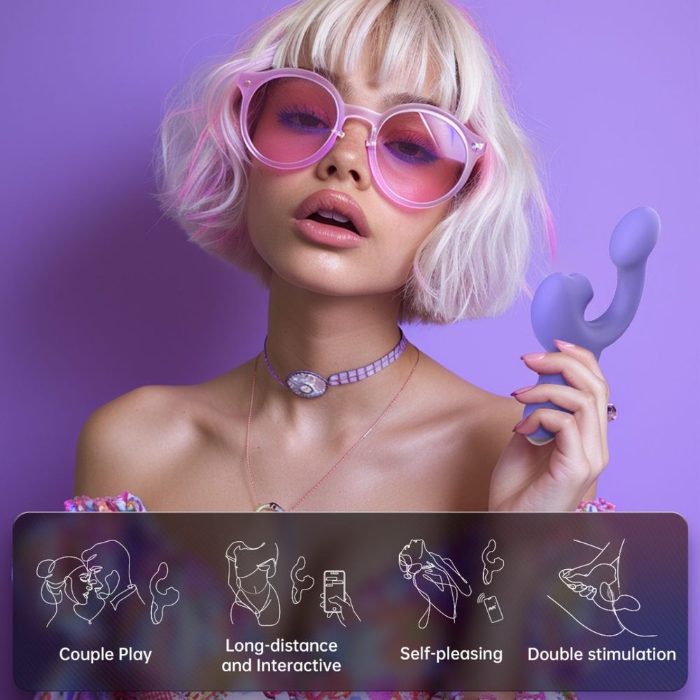 Magic Motion Magic Ponder Licking Dual Stimulation Vibrator App Controlled Purple (obrázek 7)
