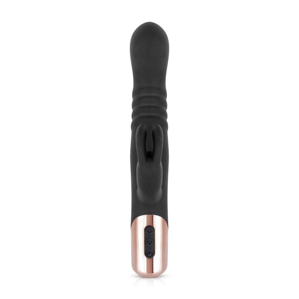 Rosy Gold Rabbit with Thrusting Function Black