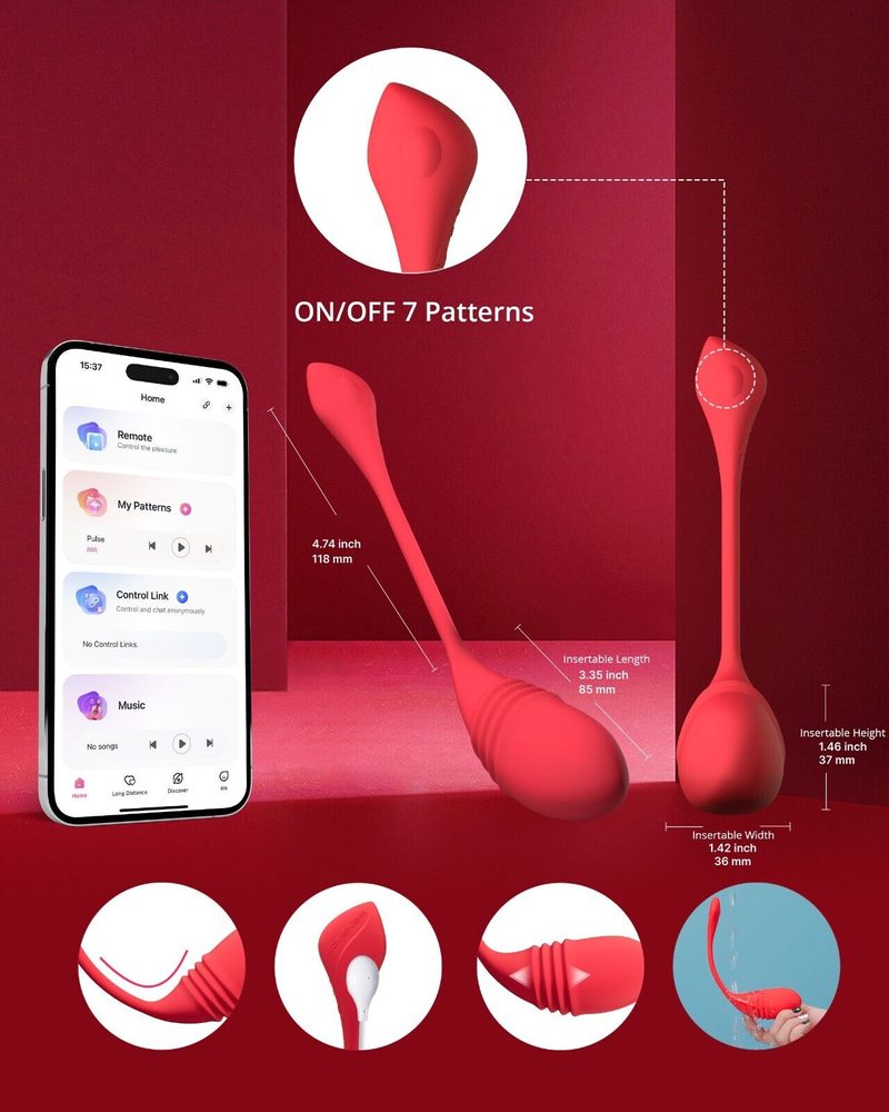 Lovense Vulse App-Controlled Thrusting Egg Vibrator (obrázek 16)