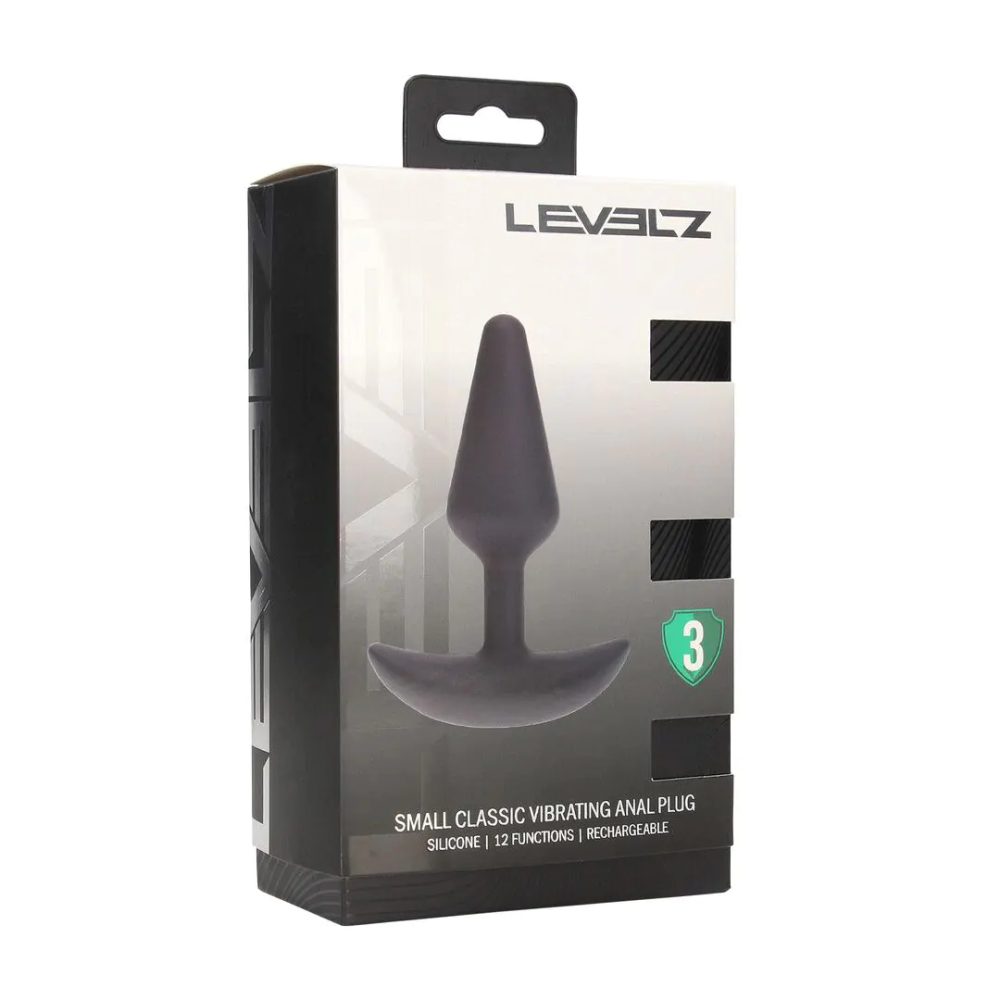 Classic Vibrating Silicone Anal Plug – S – Black